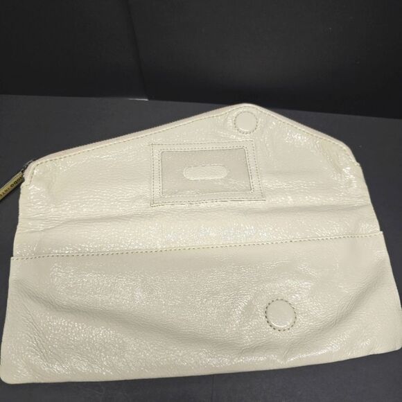 HOBO International Effe Clutch In Ivory Cream Patent Leather - Picture 2 of 8